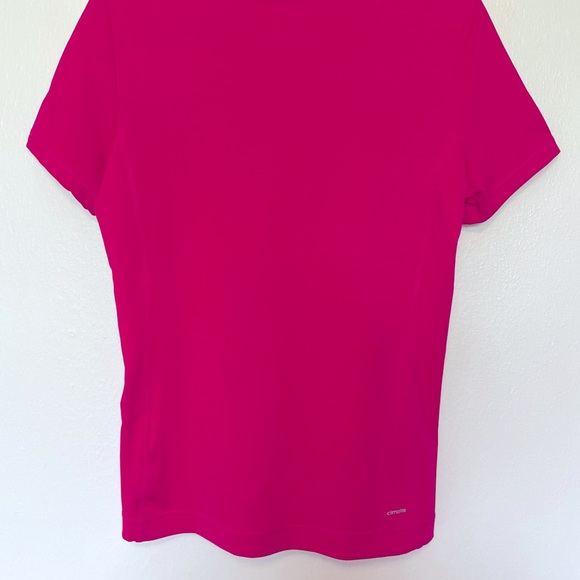 VINTAGE ADIDAS ACTIVEWEAR JERSEY T-SHIRT MEDIUM HOT PINK HARDLY WORN - Picture 7 of 7